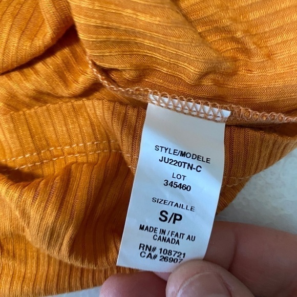 Antistar high neck Ribbed Tank Orange Sz US S - Picture 8 of 8